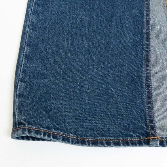 Levis Premium Ankle Column Skirt Dark Wash Denim Midi Centre Slit W 26 - Picture 11 of 16